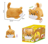 Wholesale Electric Barking Dog Plush Toys Children's Blinking Corgi Dog Plush Fun Soft Pet Dog Animal Toys